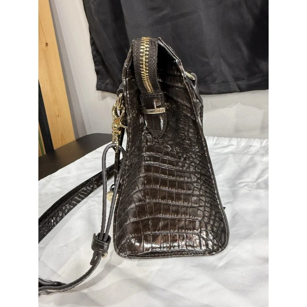 BRAHMIN Anywhere‎ Convertible Satchel Ironwood Melbourne Leather Handbag